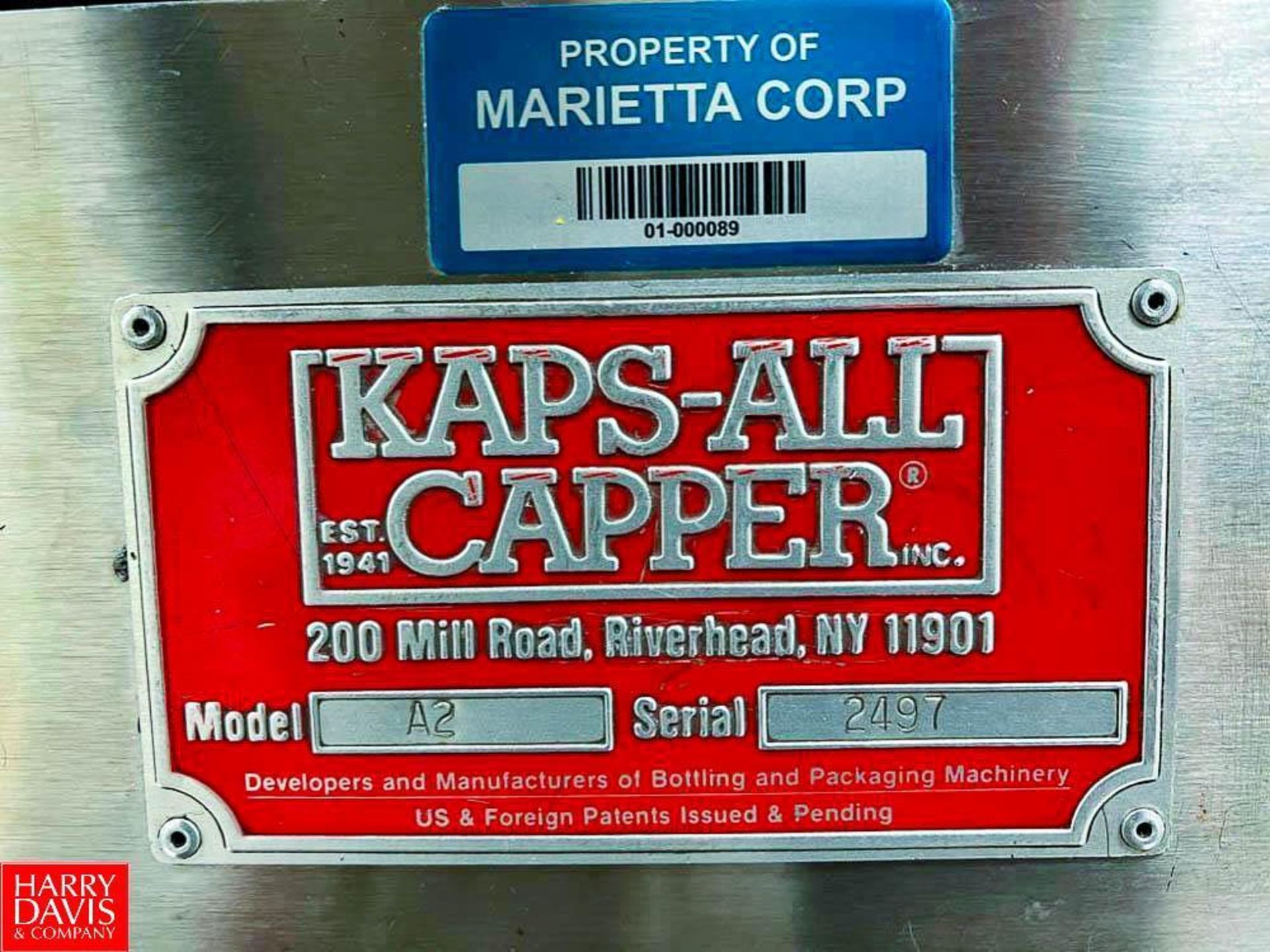 Kaps-All Mobile 6-Spindle Torquer/Capper, Model: A2, S/N: 2497 (Subject to Bulk Bid) - Rigging Fee: - Image 2 of 2