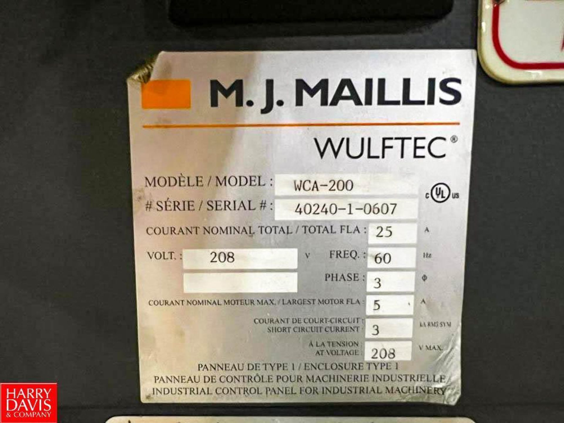 Wulftec Pallet Wrapper, Model: WCA-200, S/N: 40240-1-0607 with Allen-Bradley PanelView Plus 600 Touc - Image 2 of 8