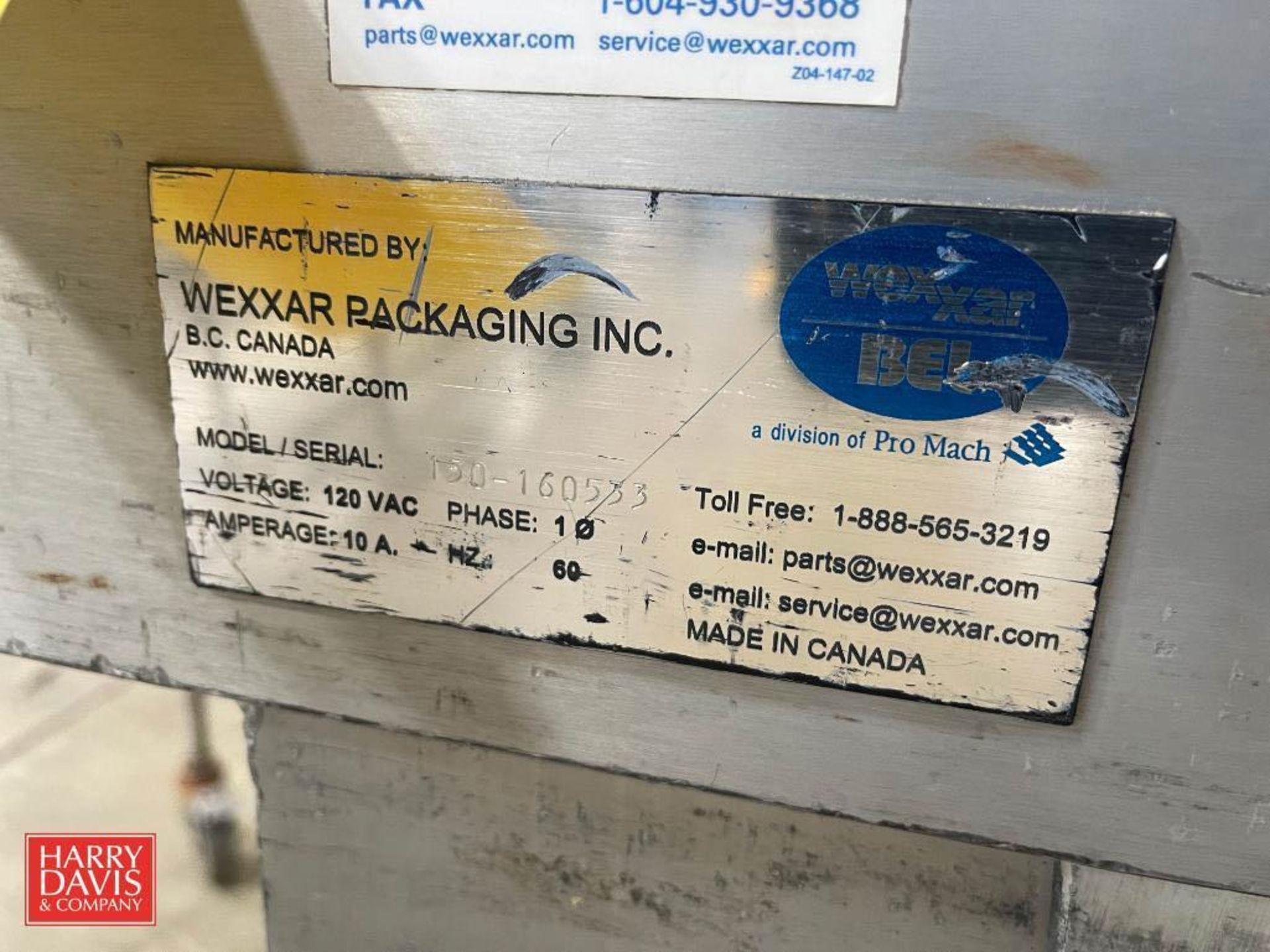 Wexxar Bel Top and Bottom Case Sealer, Model: 150, S/N: 160533 (Location: Denver, CO) - Image 4 of 4