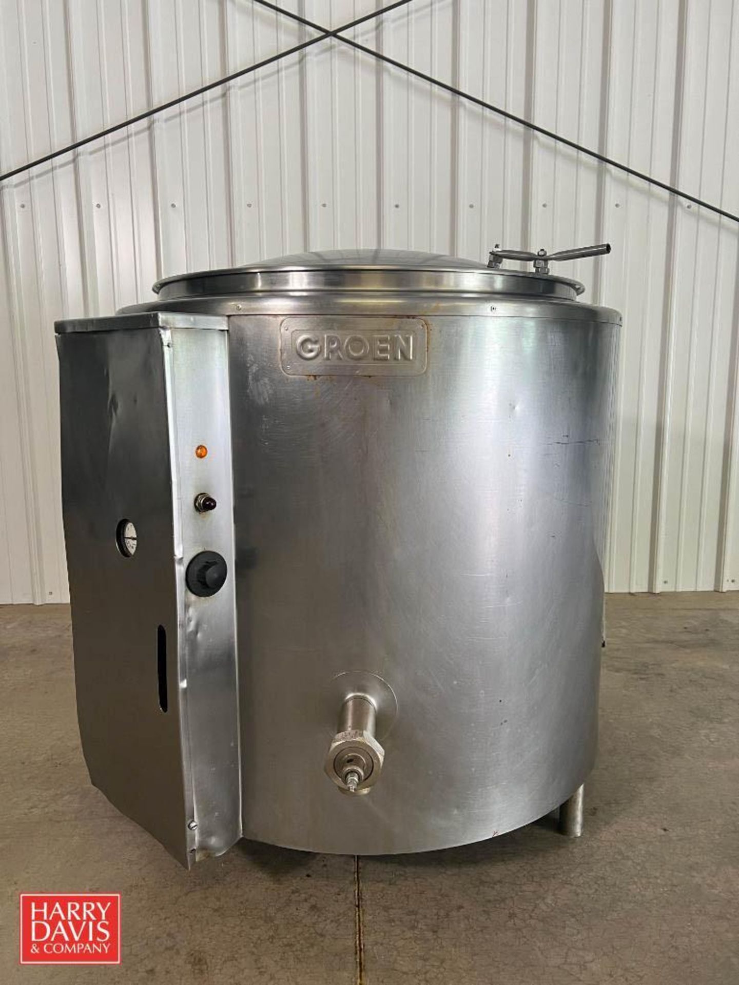 Groen 40 Gallon Jacketed S/S Kettle, Model: EE-40, S/N: 879D - Rigging Fee: $500