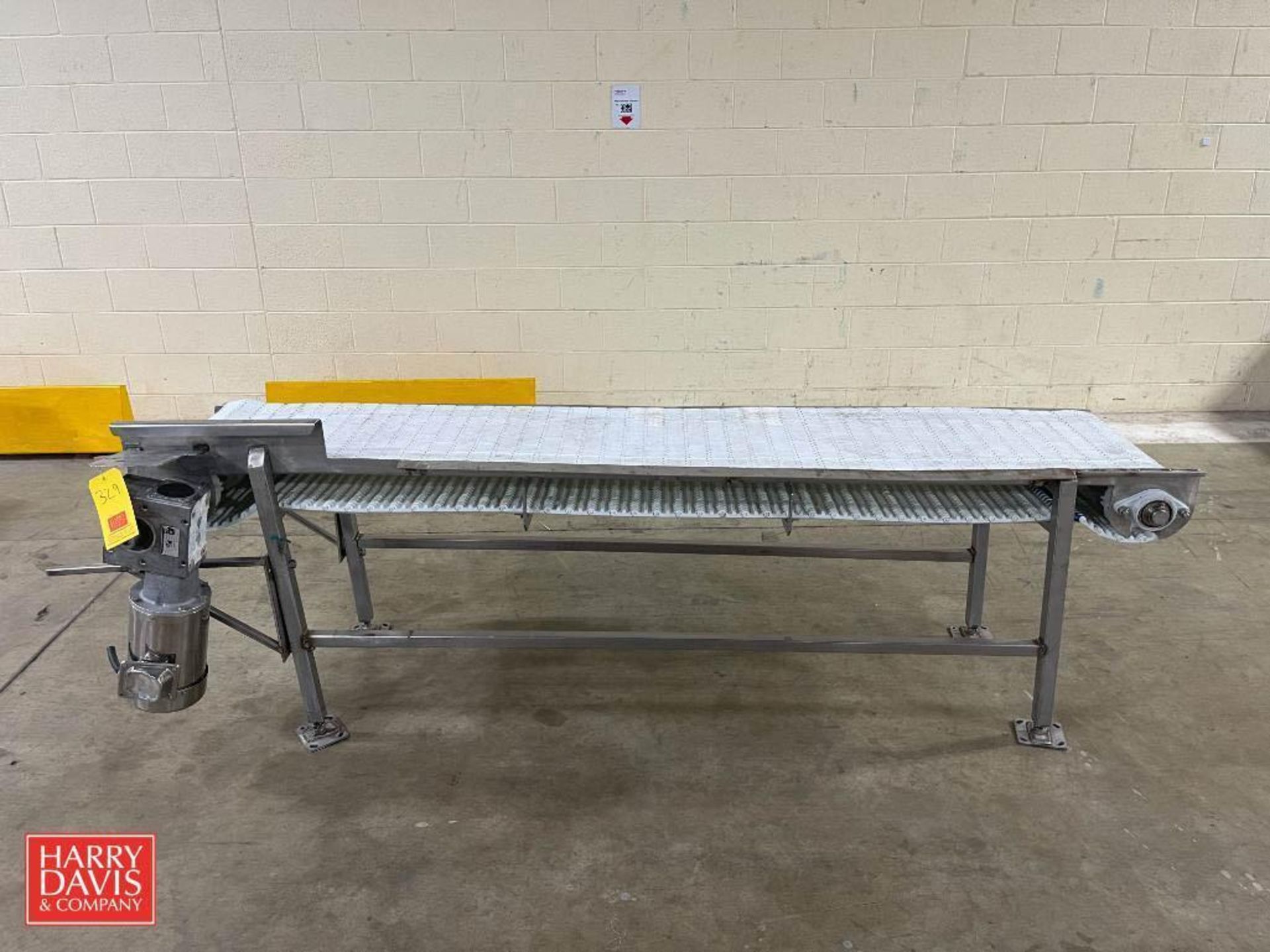 S/S Frame Conveyor with Belt and S/S Drive, 8' Length x 18" Width (Location: Denver, CO) - Image 2 of 4