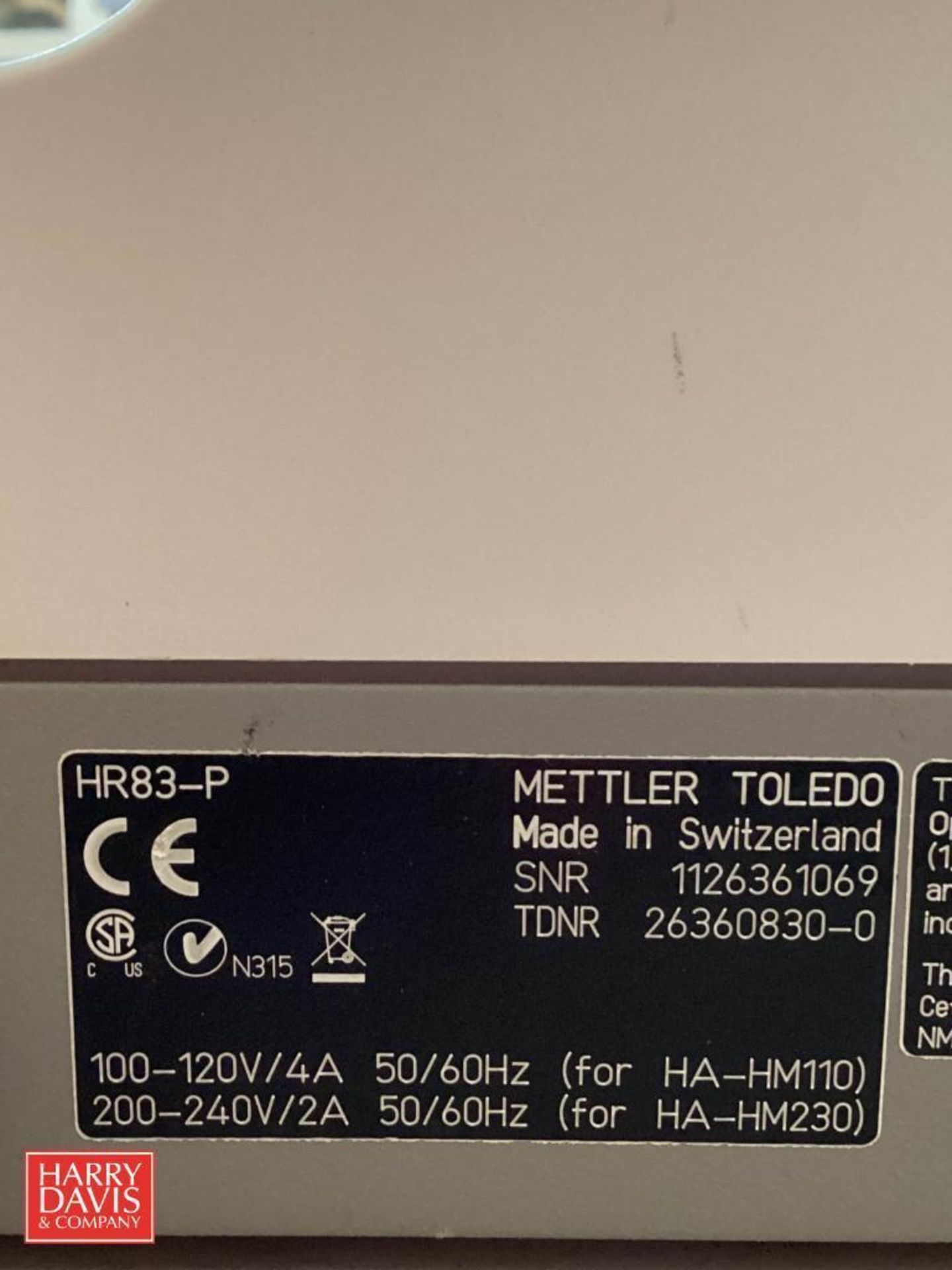 Mettler Toledo HR83-P Moisture Analyzer, 81g capacity - Image 2 of 2