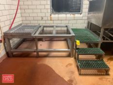 S/S Framed Platform with Stairs, Dimensions = 70" x 4' and 54" x 2' - Rigging Fee: $500