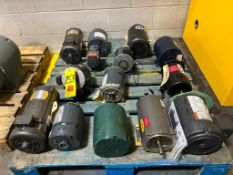 (14) Assorted Motors, Including: Baldor, GE, Nema and others, up to 3 HP - Rigging Fee: $250