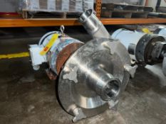 Fristam 7.5 HP Centrifugal Pump, Model: FPX3451-245, S/N: FPX3451962945 with 3" x 2" S/S Head, Clamp