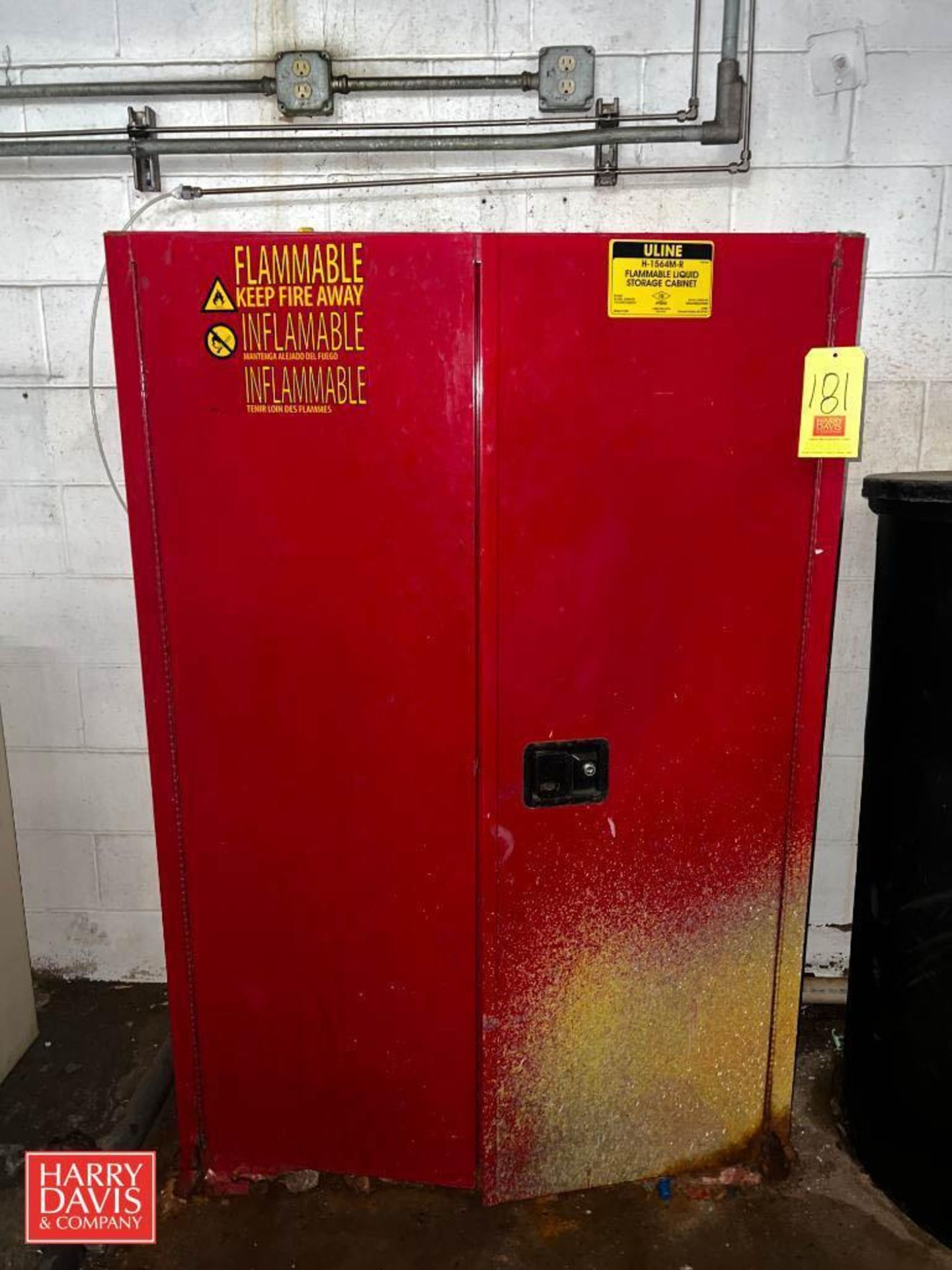Uline Flammable Liquid Storage Cabinet - Rigging Fee: $600 - Image 2 of 2