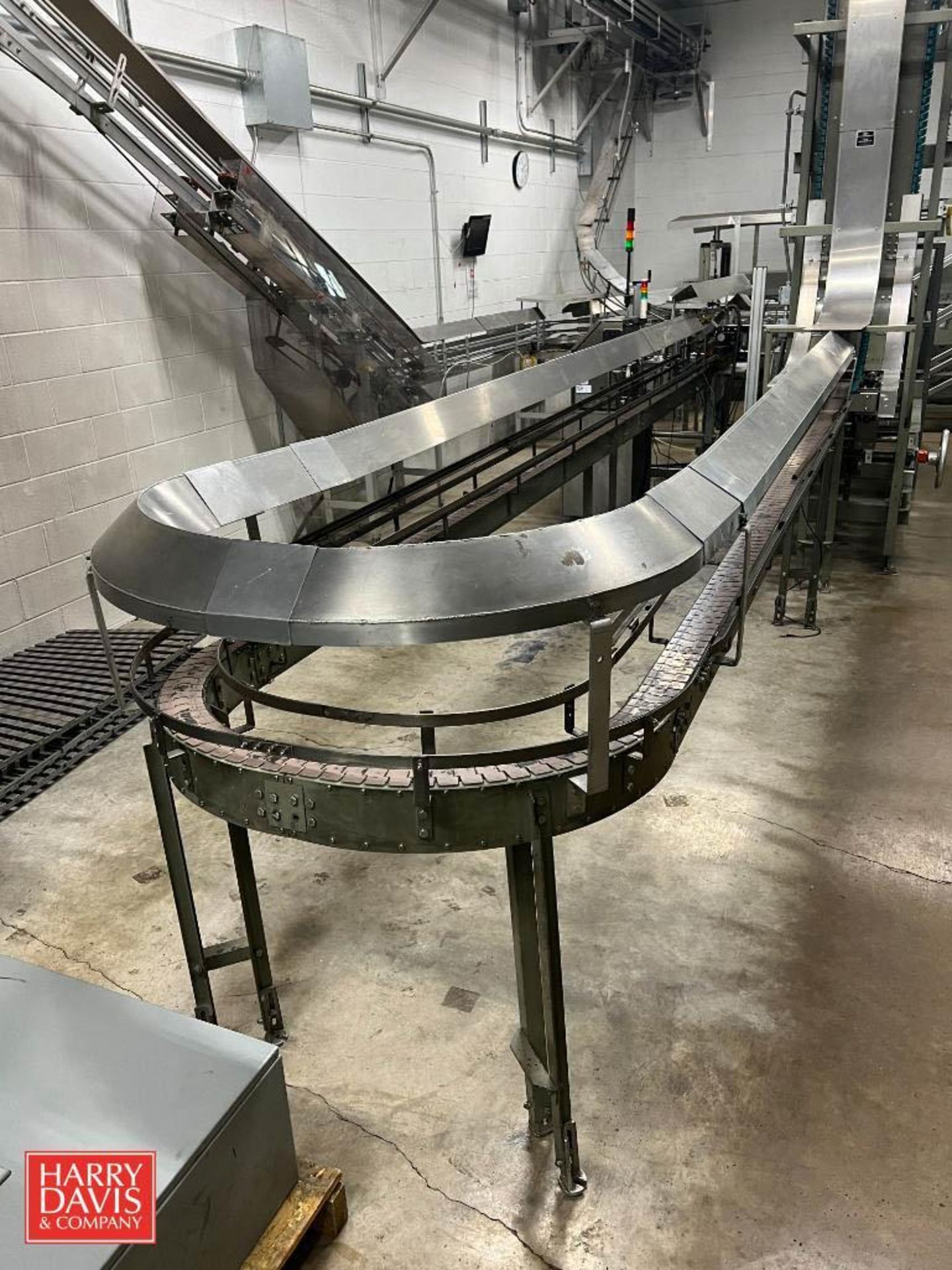 Serpentine S/S Power Conveyor with S/S Hood, Dimensions = 40' x 3.5" - Rigging Fee: $1,200