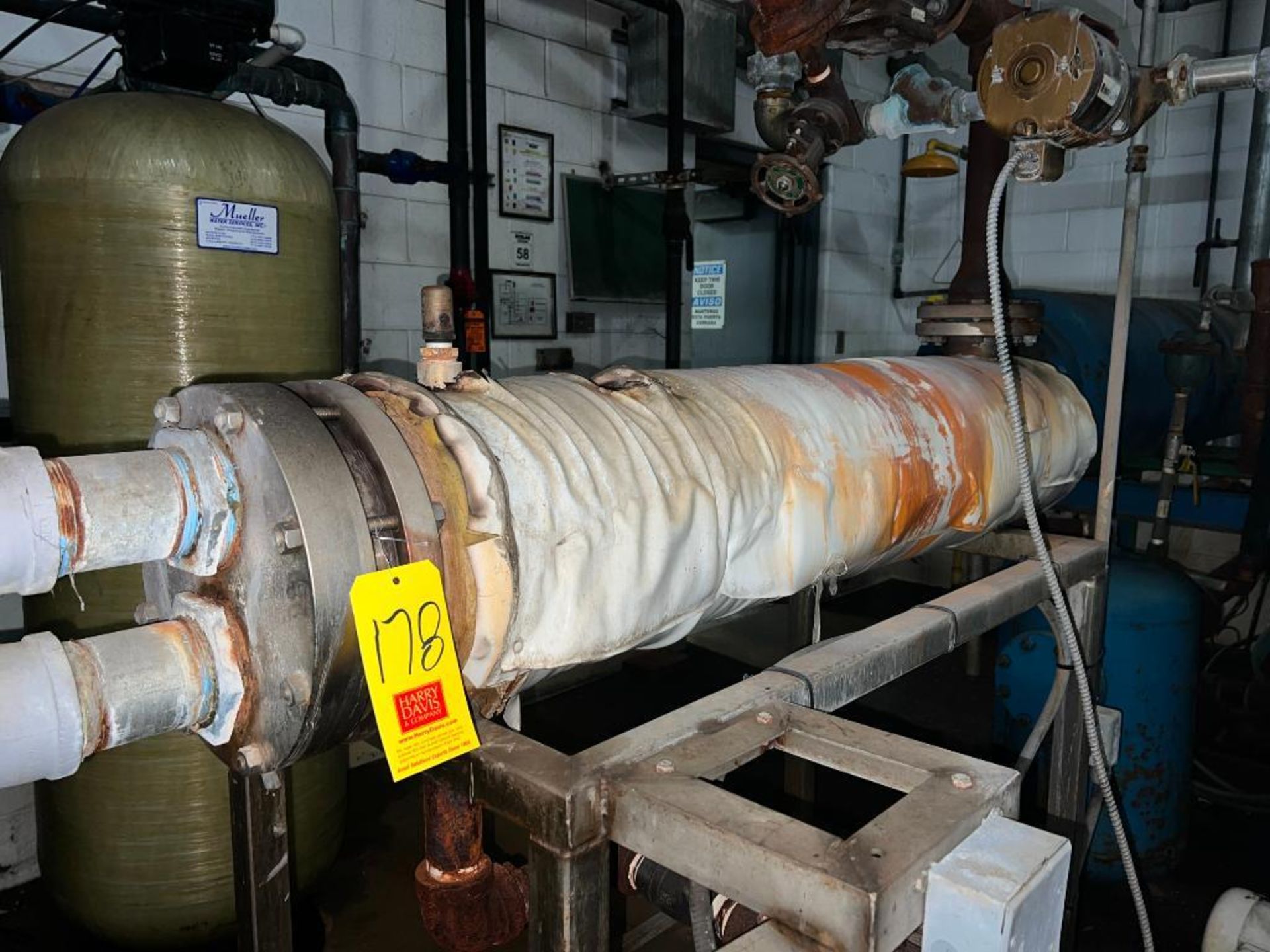 S/S Shell/Tube Heat Exchanger, Dimensions = 6' Length - Rigging Fee: $800