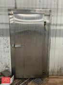 Insulated S/S Cooler/Freezer Swing Door, Dimensions = 76" x 33" - Rigging Fee: $150