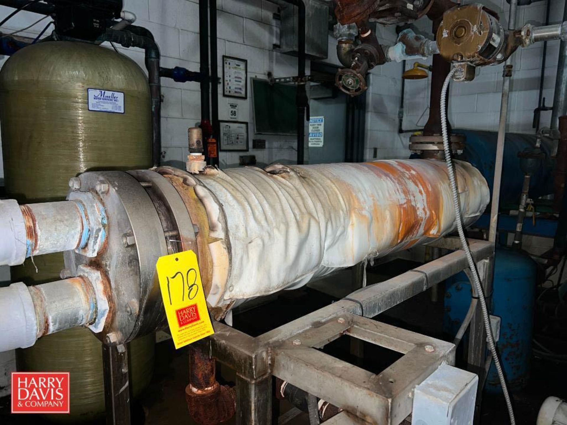 S/S Shell/Tube Heat Exchanger, Dimensions = 6' Length - Rigging Fee: $800 - Image 2 of 2