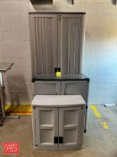 (3) Plastic Storge Cabinets - Rigging Fee: $125