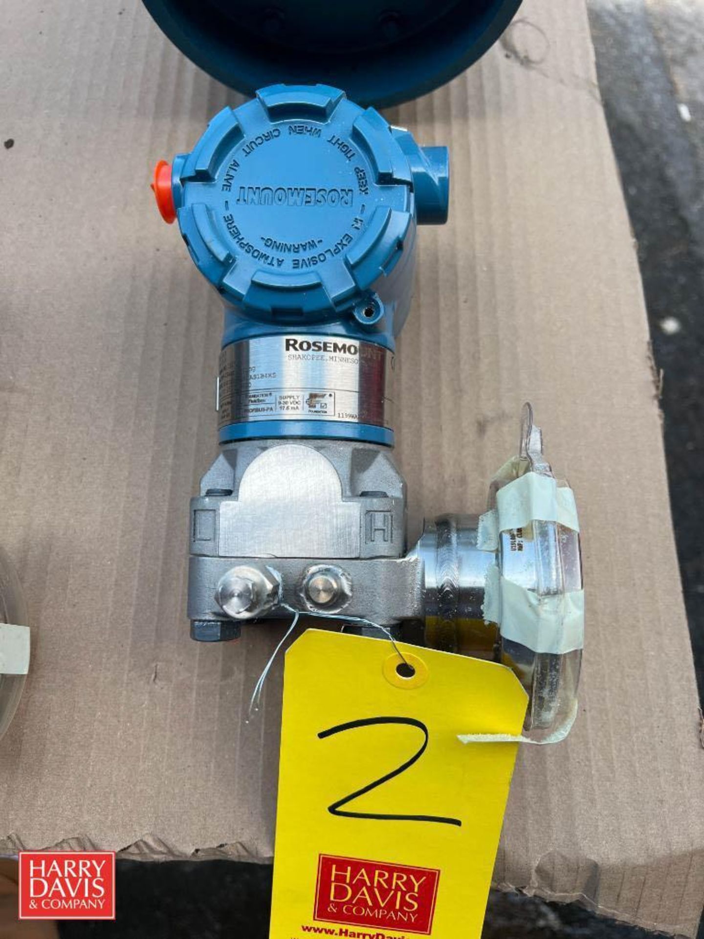 NEW Rosemount Pressure Transmitter, Model: 3051CD2A22A1AS1B4K5, S/N: 0127154 - Rigging Fee: $25