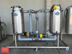 Pinnacle Mobile S/S Alcohol Extraction Skid, S/N: PSRS-073-19 with (2) 100 Liter S/S Dimpled Tanks