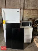 Vizio and Samsung Flat Screen TVs, Frigidaire Refrigerator/Freezer, Midea Chest Freezer