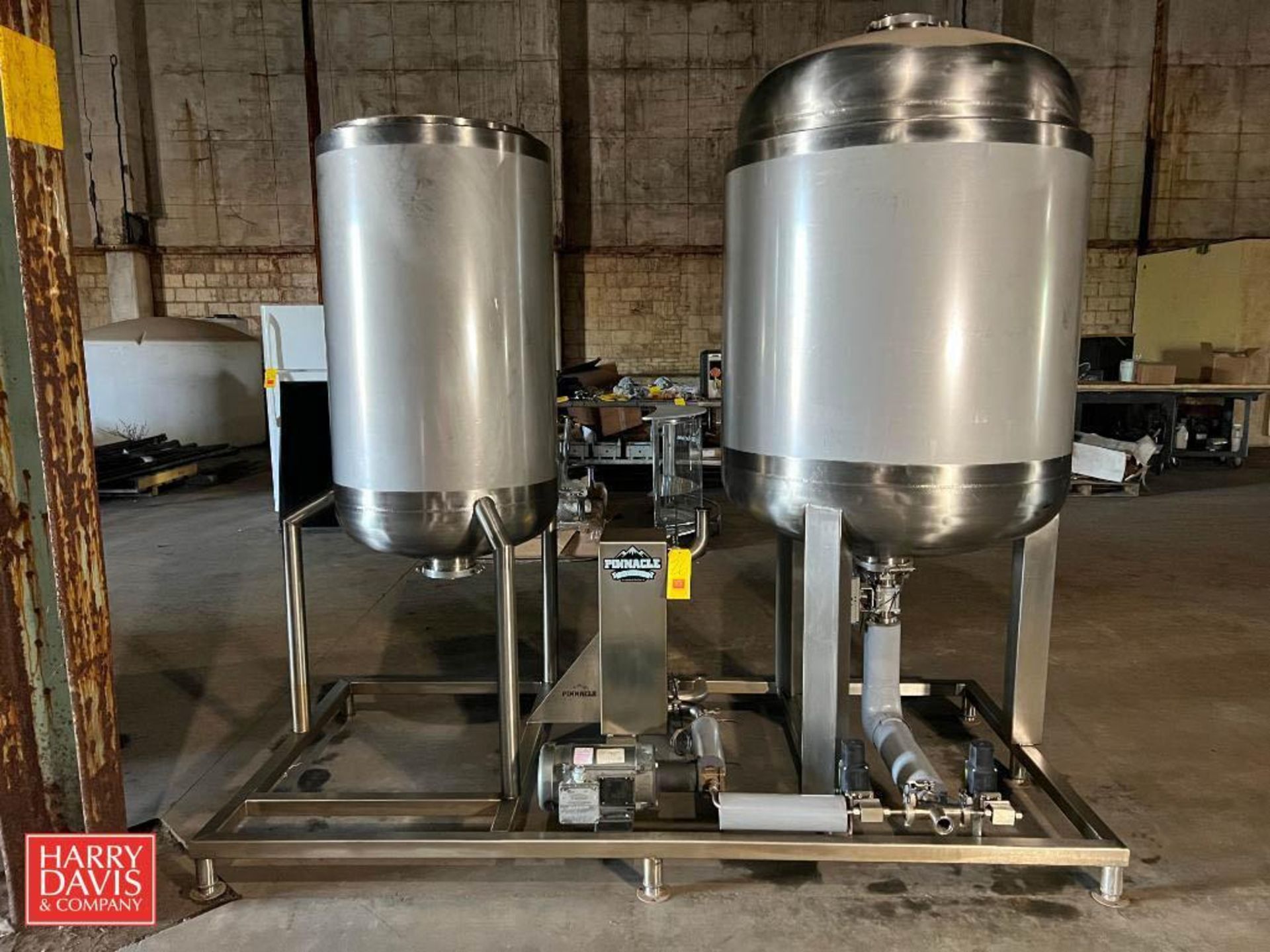 Pinnacle Stainless Ethanol Chilling System, S/N: PSRS-072-19 with 200 Gallon and 90 Gallon S/S Tanks