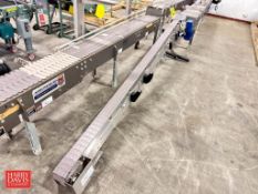 S/S Frame Product Conveyor with Plastic Table-Top Chain and Drive, Dimensions = 120" Length x 4"