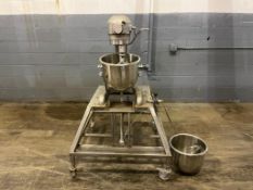 Hobart 5 Gallon S/S Mixer, Model: A200, S/N: 1119152 with .5 HP 1,725 RPM Motor and Spare Bowl