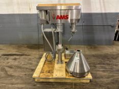 AMS Vertical Single Station S/S Auger Filler with Feed Cone (No Auger), Controls and Panel