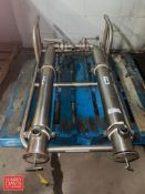 3' S/S Dual Inline Filter Skid with S/S Butterfly Valves - Rigging Fee: $75