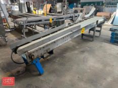 154" x 15" S/S Framed Inclined Power Belt Conveyor - Rigging Fee: $150