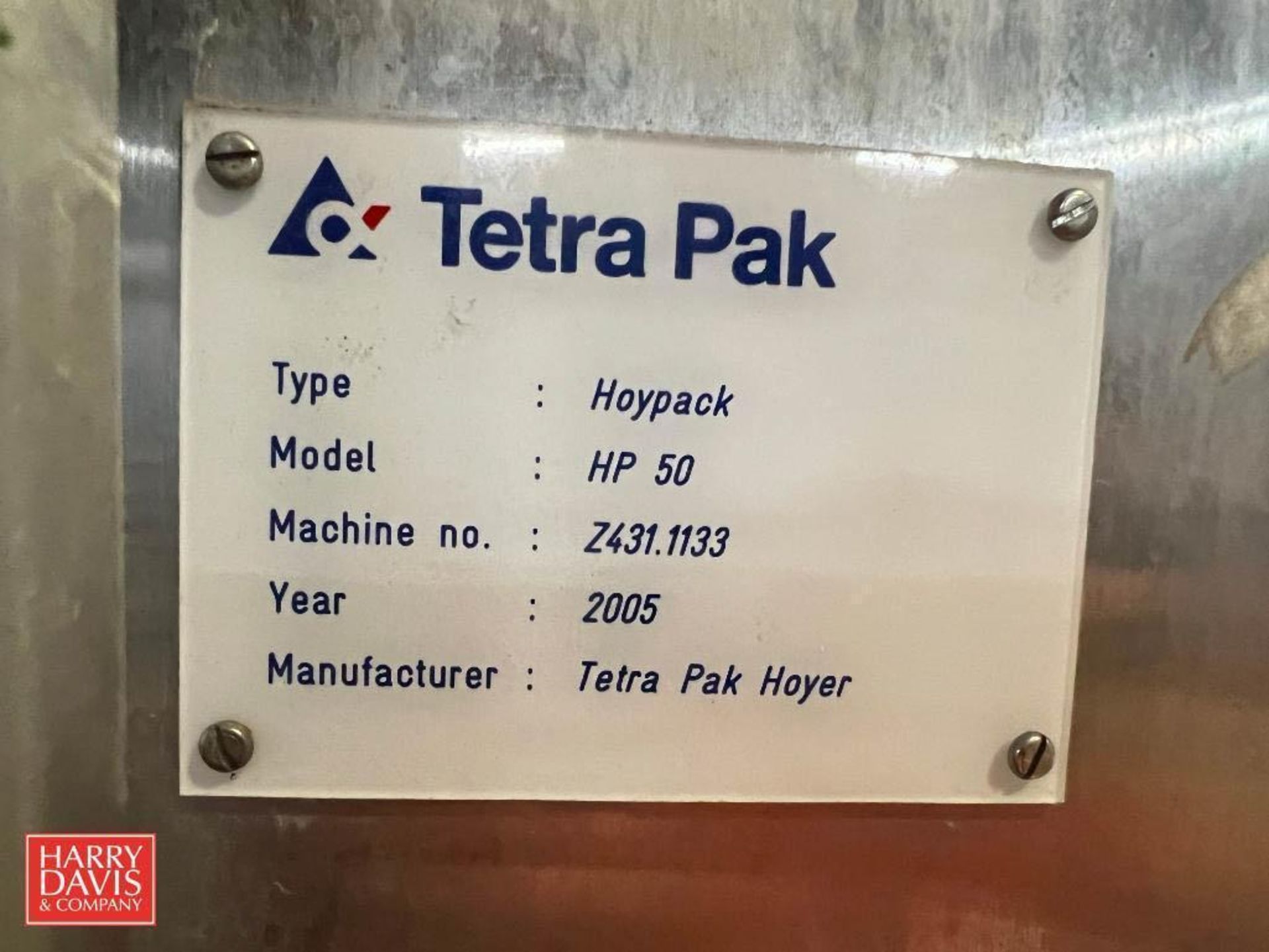 Tetra Pak S/S Cartoner, Model: HP 50, S/N: Z431.1133 with Allen-Bradley PanelView 600 Touch Screen - Image 5 of 5