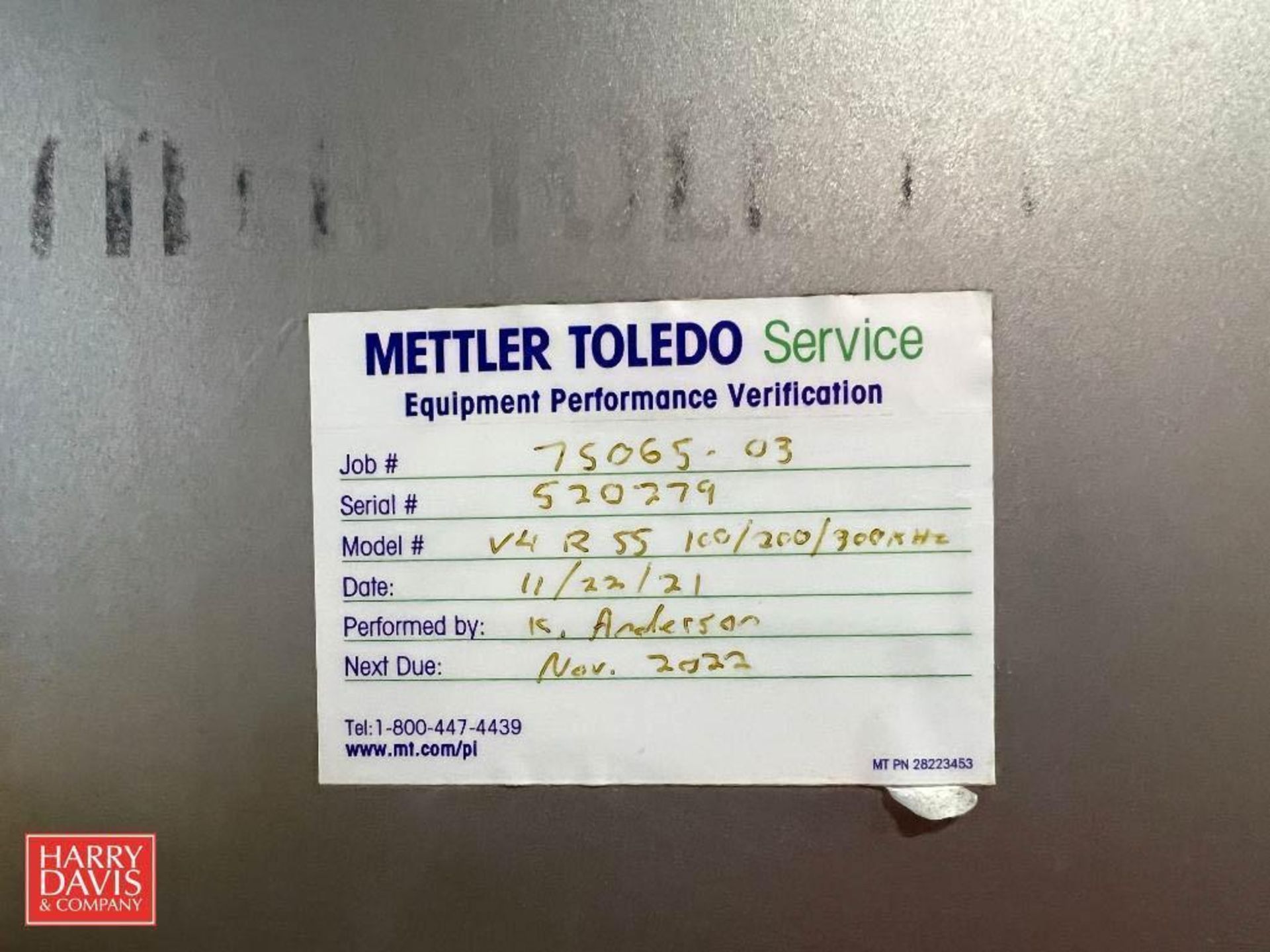 Mettler Toledo Safeline S/S Metal Detector with 12.75" x 4.75" Aperture, Model: V45SS, S/N: 520279 - Bild 3 aus 3