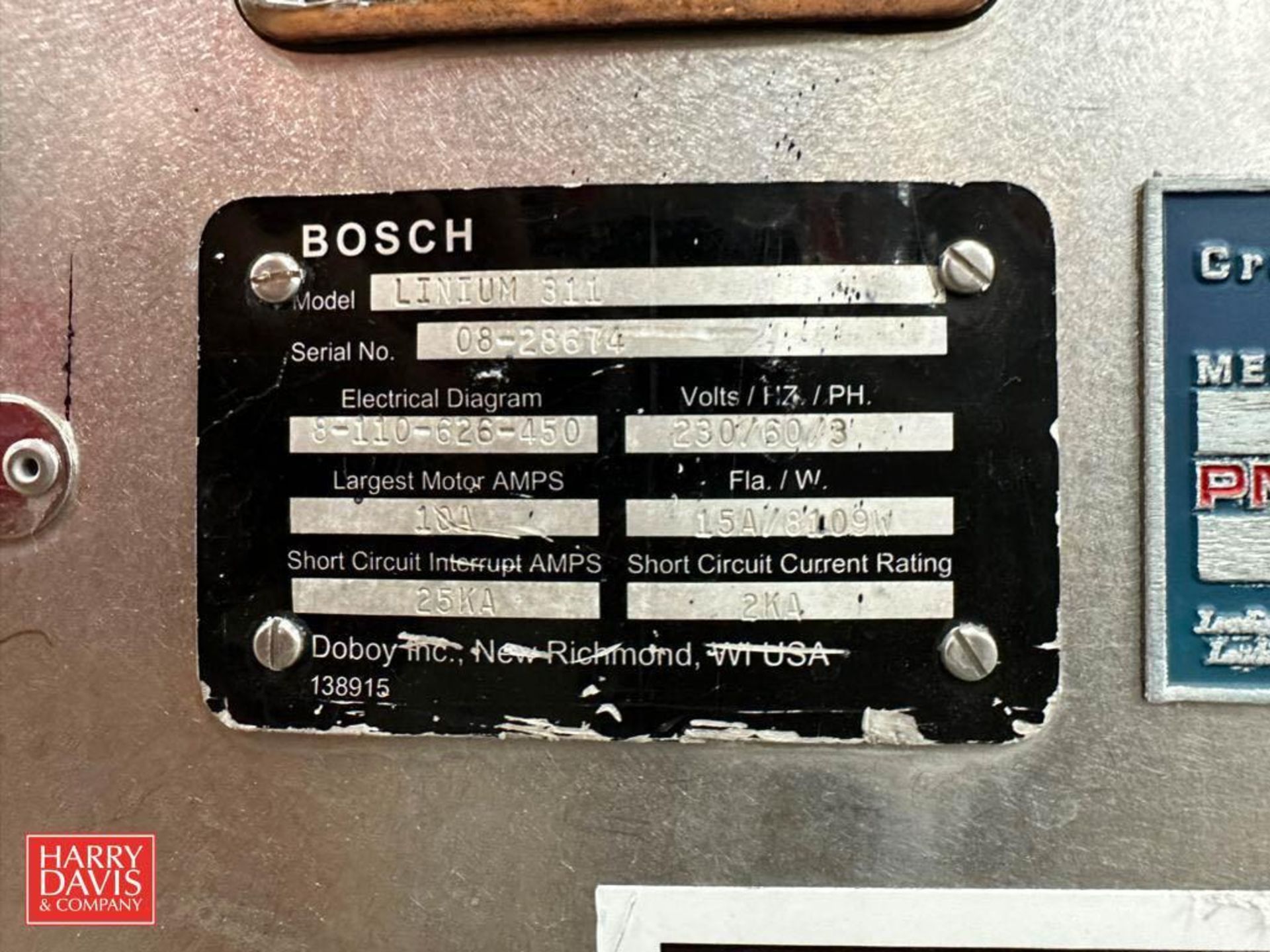 Bosch Wrapper, Model: LINIUM 311, S/N: 08-28674 with Allen-Bradley PanelView Plus 700 Touch Screen - Image 5 of 5