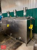 150 Gallon x 3-Compartment Jacketed S/S Flavor Tank with Vertical Agitation - Rigging Fee: $450