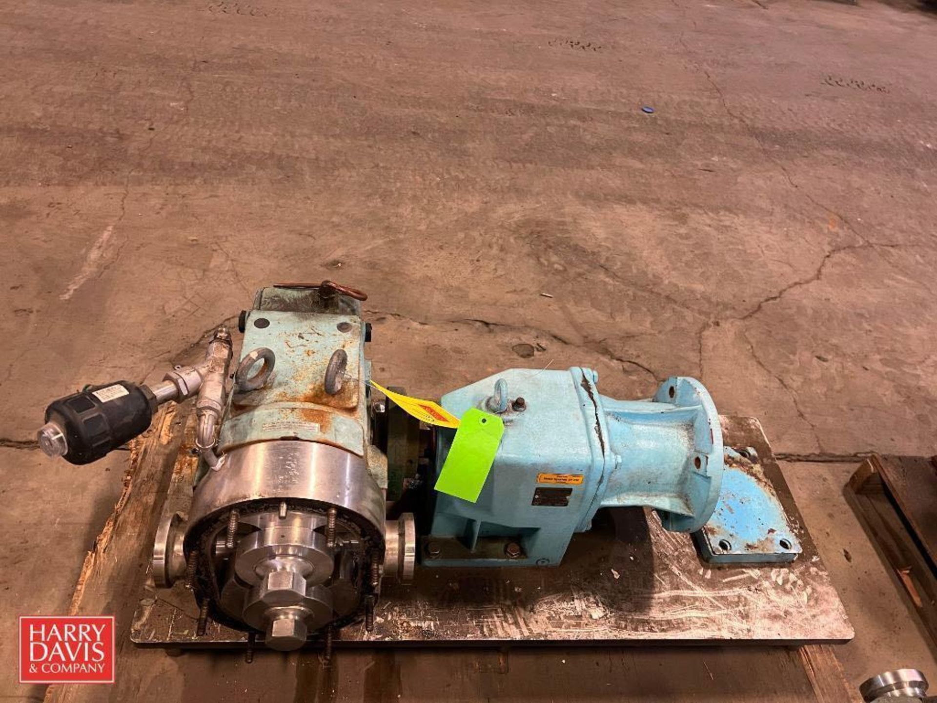 Waukesha Cherry-Burrell Positive Displacement Pump, Model: 060 U2 with Gear Reducing Drive, Mounted - Image 2 of 2