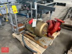 Pump Head, 30 HP 1,760 RPM Motor and 30" x 11" S/S Table Base - Rigging Fee: $100