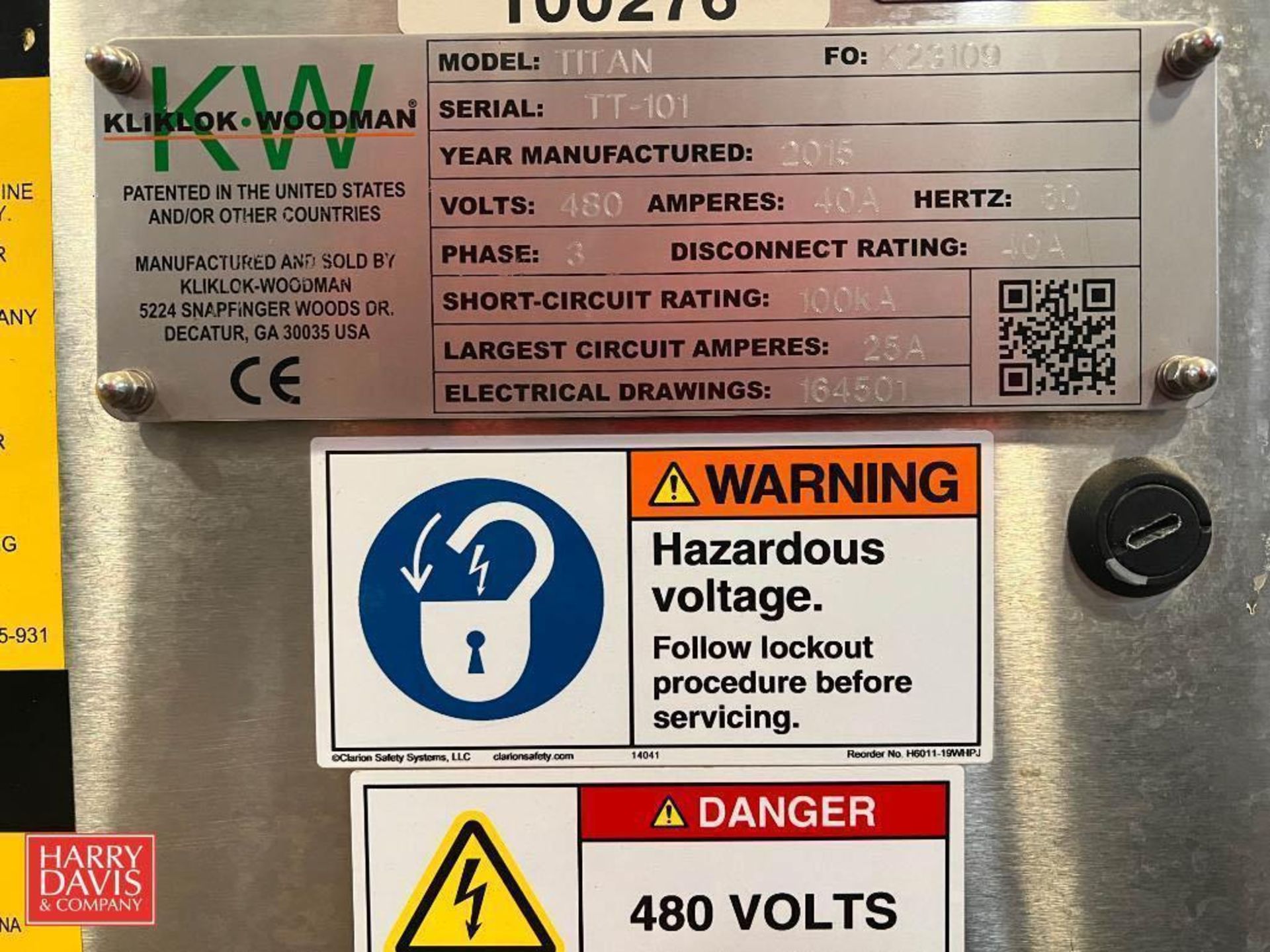 2015 Klik-Woodman S/S Cartoning Machine, Model: Titan, S/N: TT-101 - Rigging Fee: $750 - Bild 3 aus 7