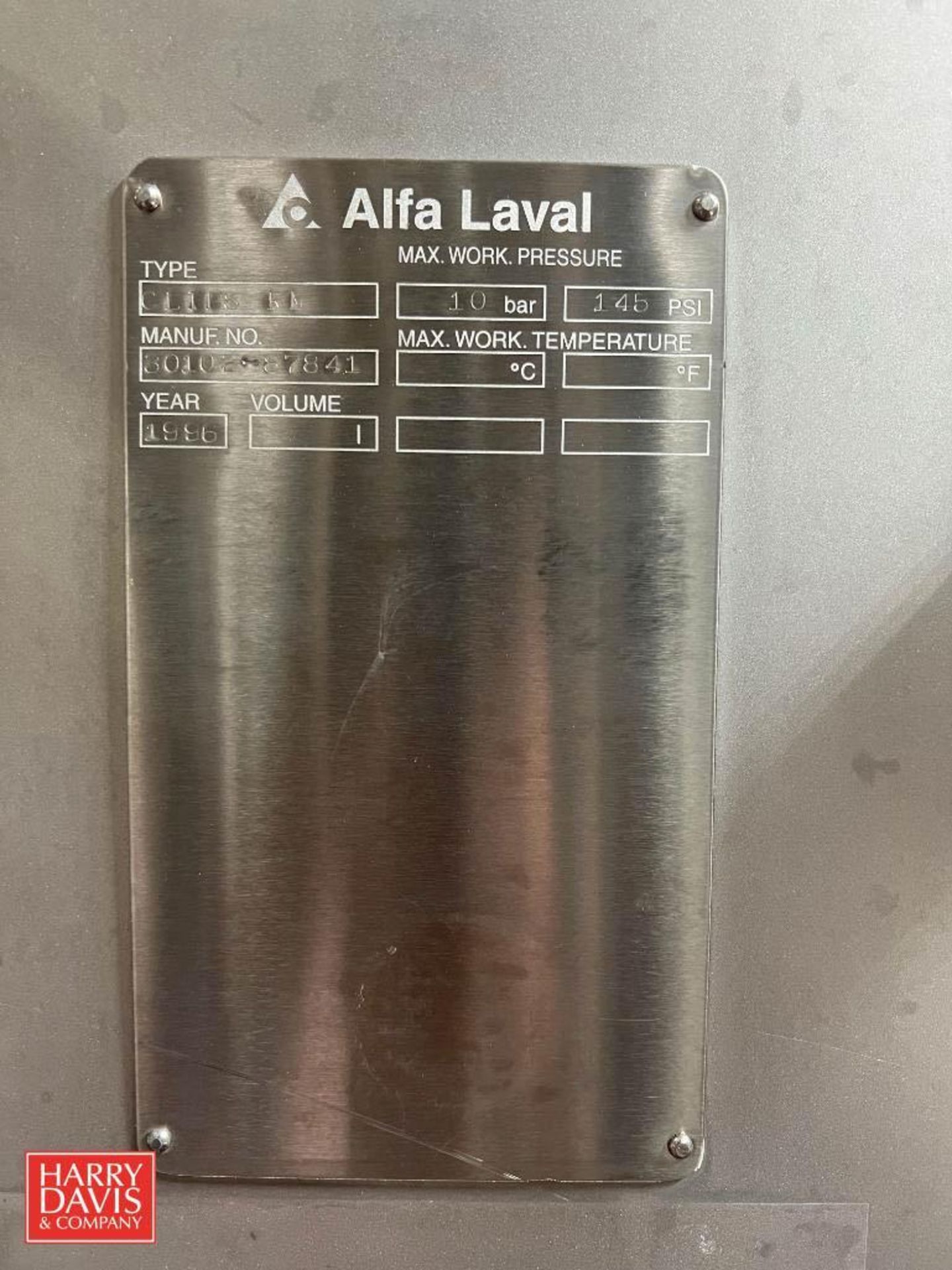 Alfa Laval 3-Zone S/S Plate Heat Exchanger, Model: CLIP 8, S/N: 30102-87841 (Subject to BULK BID) - Image 2 of 2