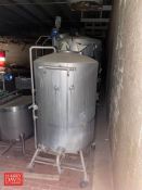 450 Gallon S/S Single Shell Tank with Top Manway, Mounted on Casters (Location: Tulare, CA)