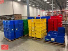 Assorted Plastic Stackable Bins, Including: 525+ Uline and Akrobins