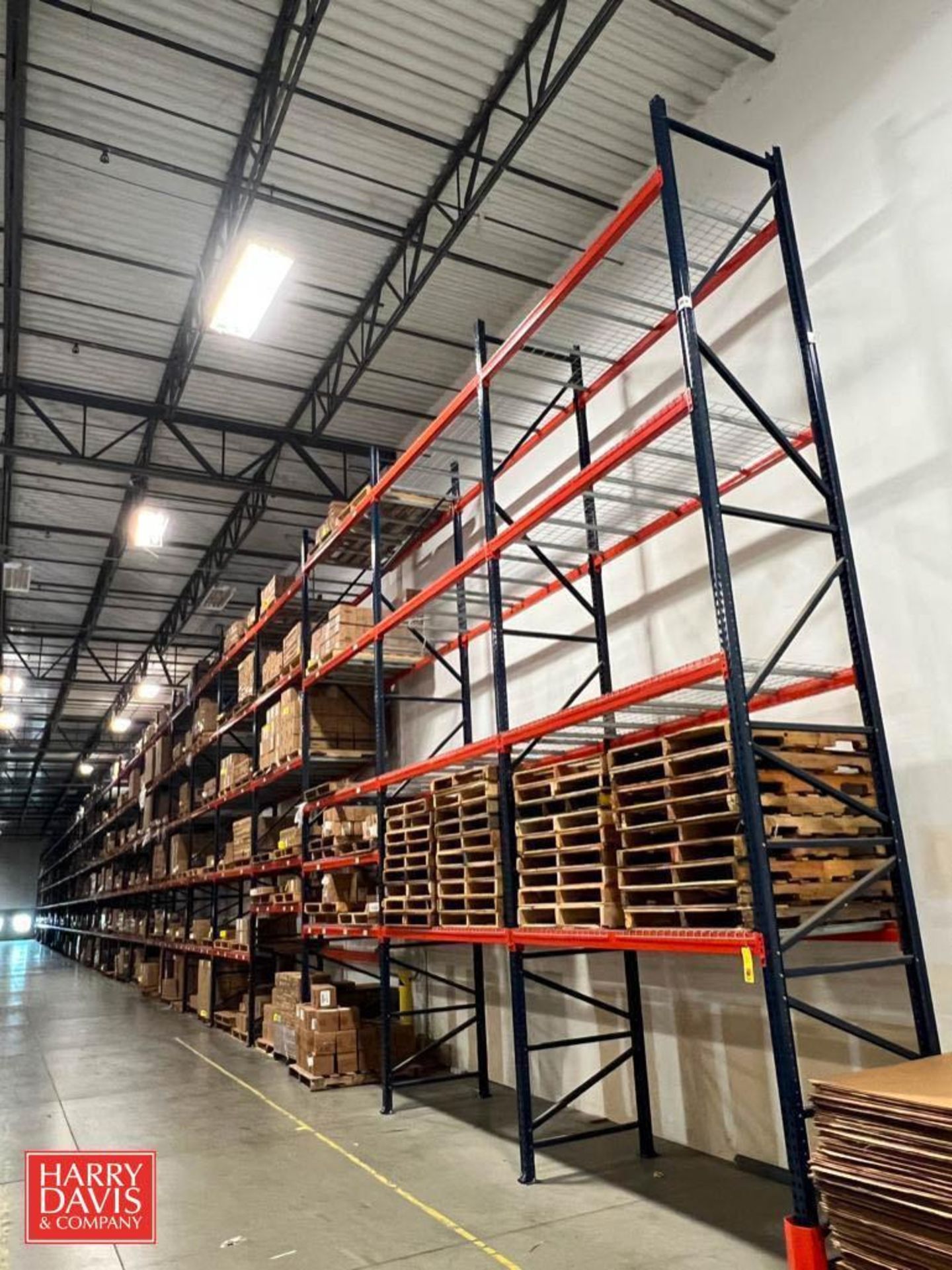 Sections Pallet Racking, Dimensions = 21' Height x 8' Width - Rigging Fee: Contact HDC