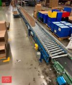 (2) Sections Dematic Power Roller Conveyor, Dimensions = 48' x 16" and 3' x 16" and Inclined Gravity