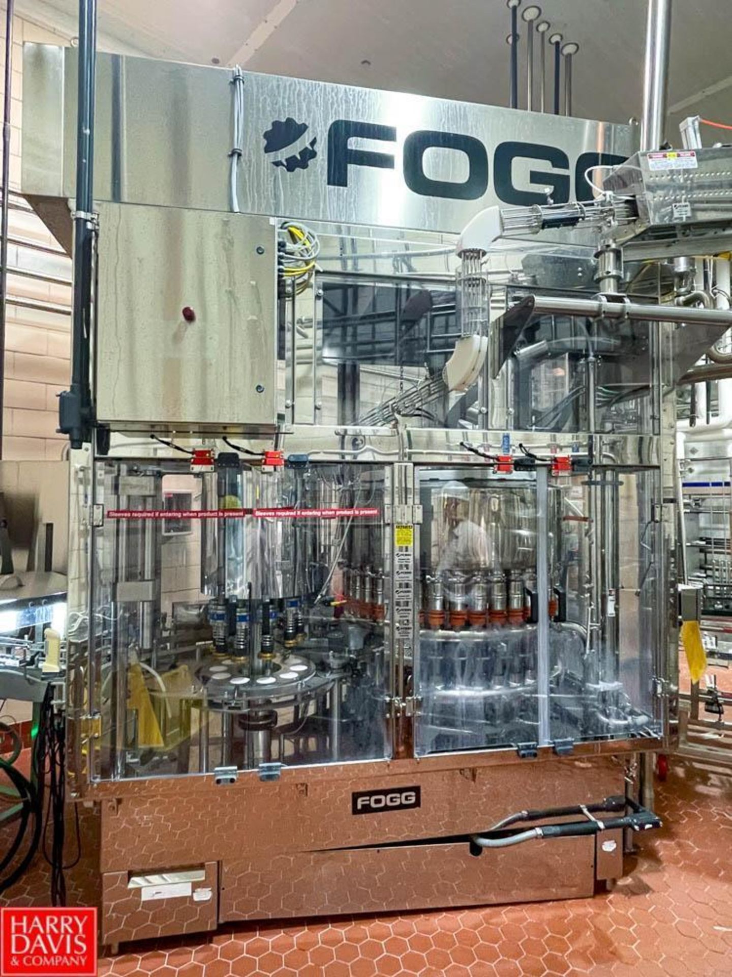 Fogg 36-Valve Filler, S/N: 555-60-1-04-R14 with 10-Head Capper, Cap Feed System, (2) S/S Mixproof