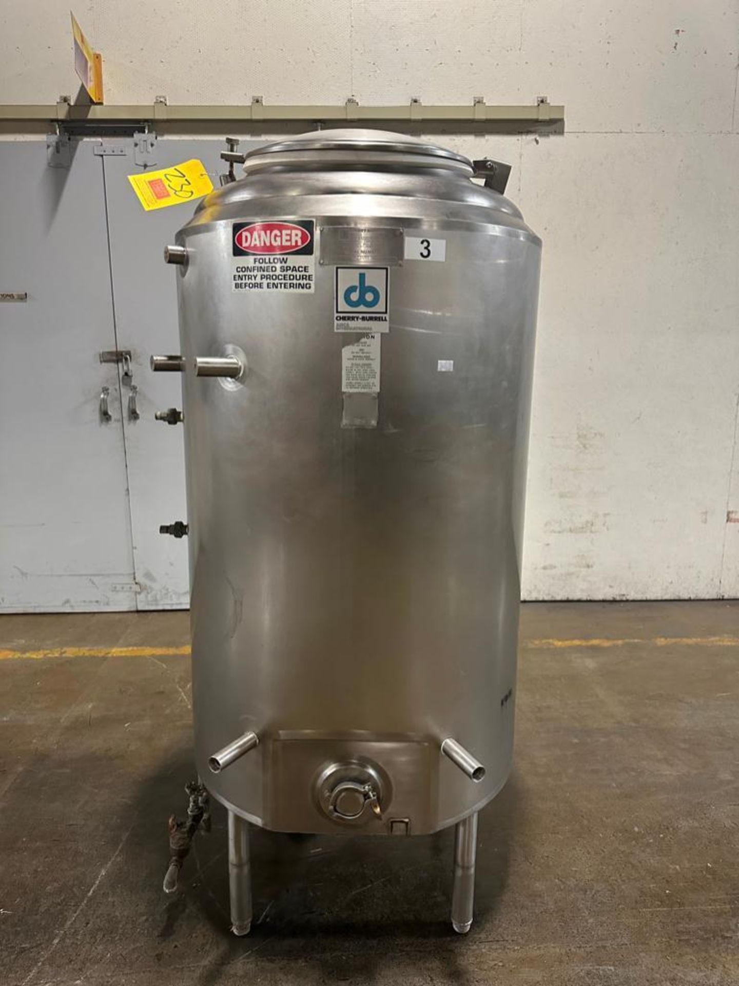 Cherry-Burrell 200 Gallon Jacketed S/S Tank - Rigging Fee: Contact HDC