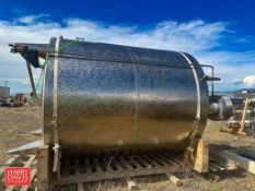 7,500 Gallon S/S Tank with Vertical Agitation - Rigging Fee: $750