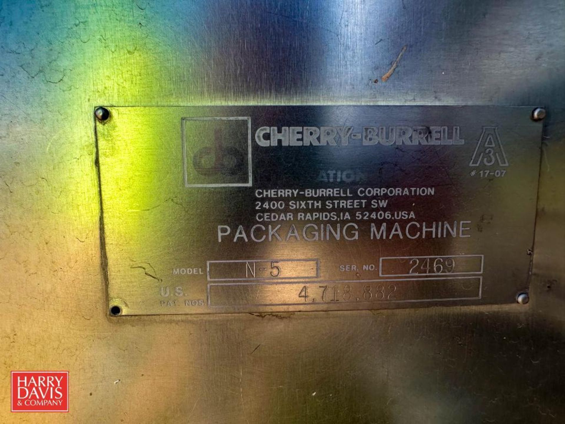 Cherry Burrell H5 Carton Filler, S/N: 2469 - Rigging Fee: $2,000 - Image 10 of 10