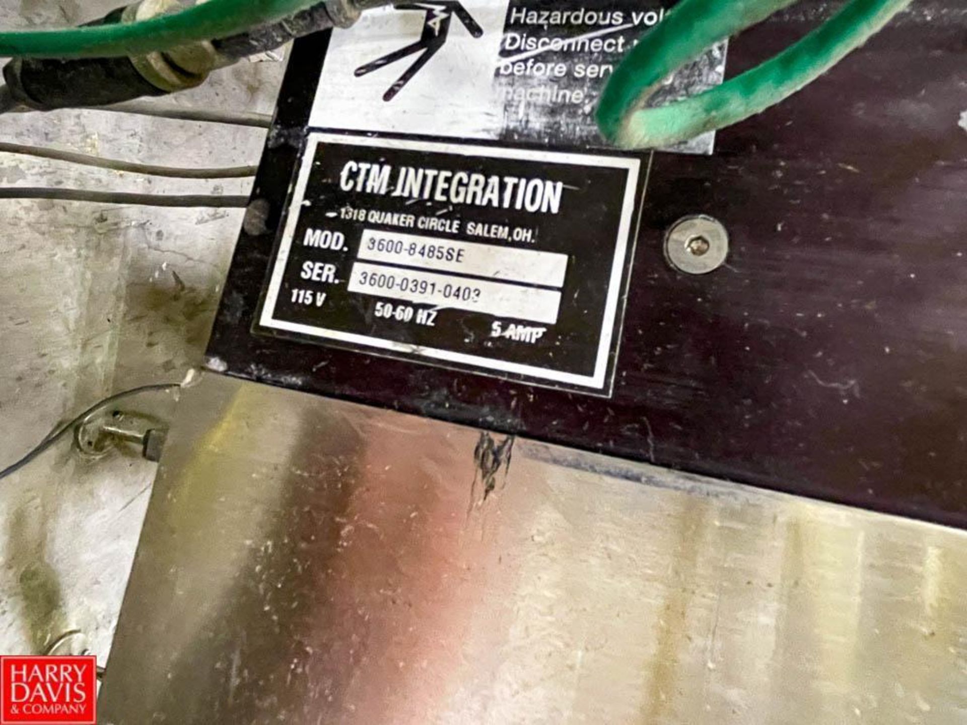 CTM Integration Pressure Sensitive Labeler, Model: 3500-8485SE, S/N: 3600-0391-0403 - Image 2 of 2