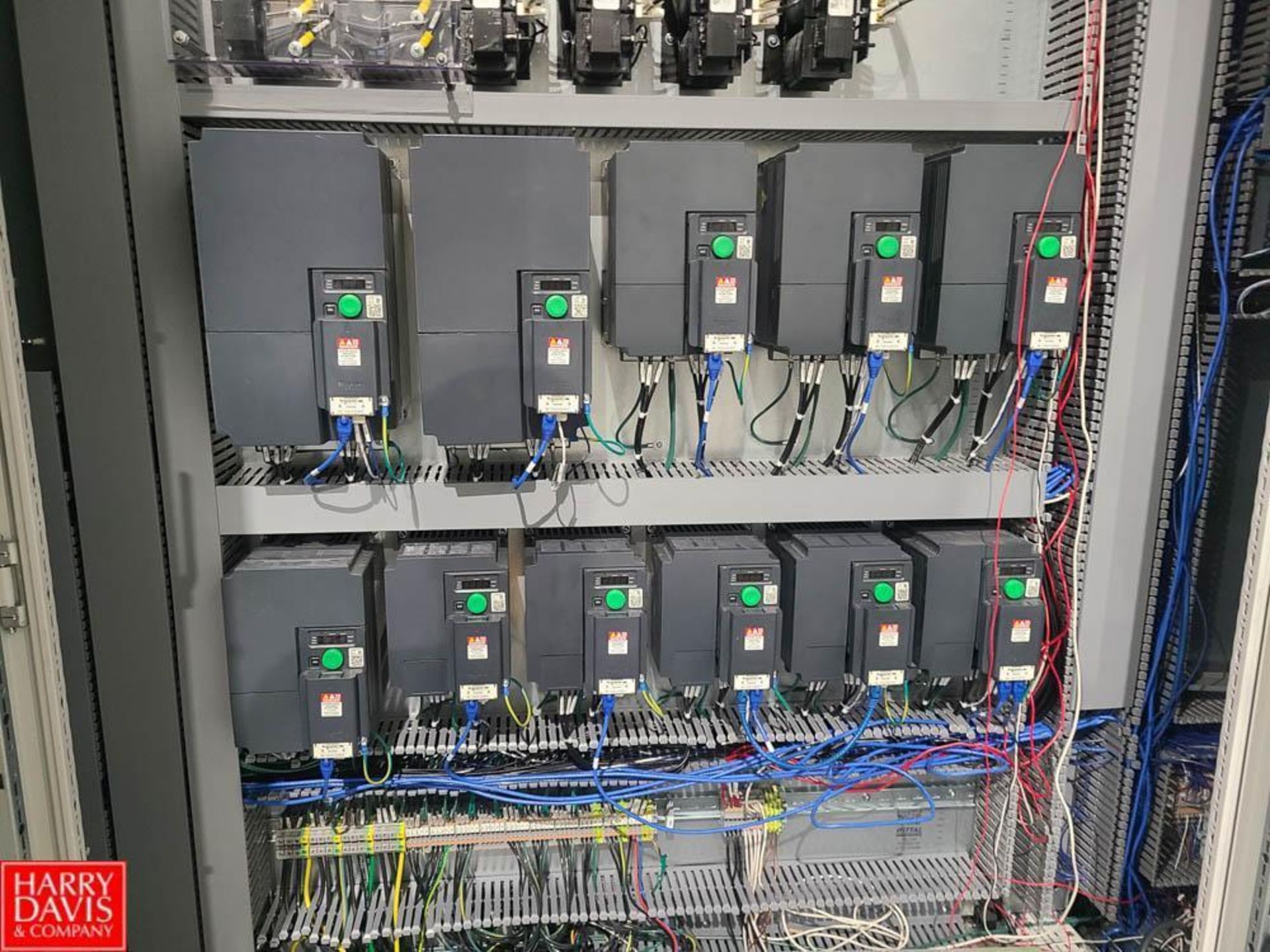 2021 Allen-Bradley PLC Main Control Panel with (11) Variable-Frequency Drives, Brakers, Transformers - Image 4 of 11