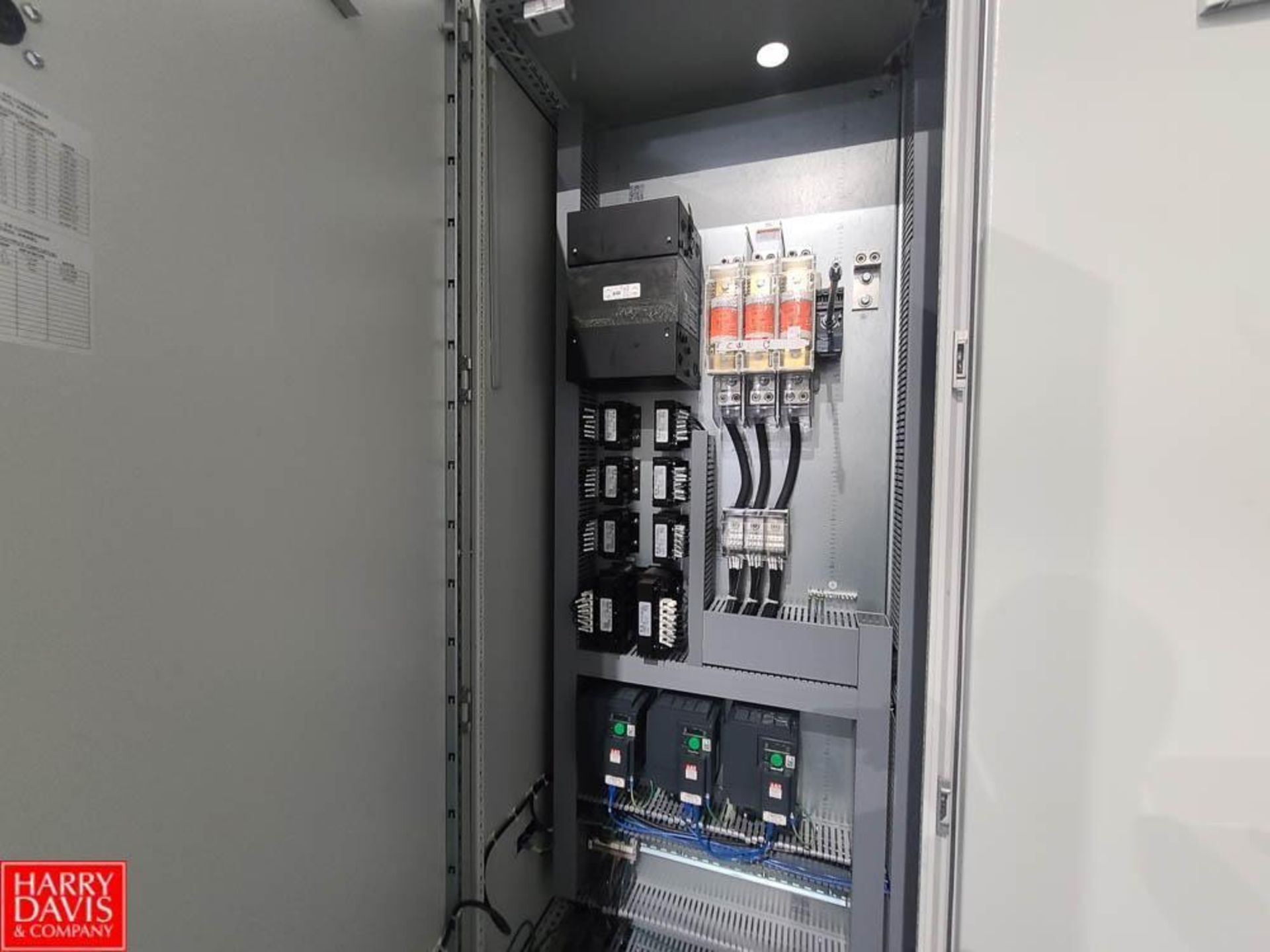 2021 Allen-Bradley PLC Main Control Panel with (11) Variable-Frequency Drives, Brakers, Transformers - Image 6 of 11