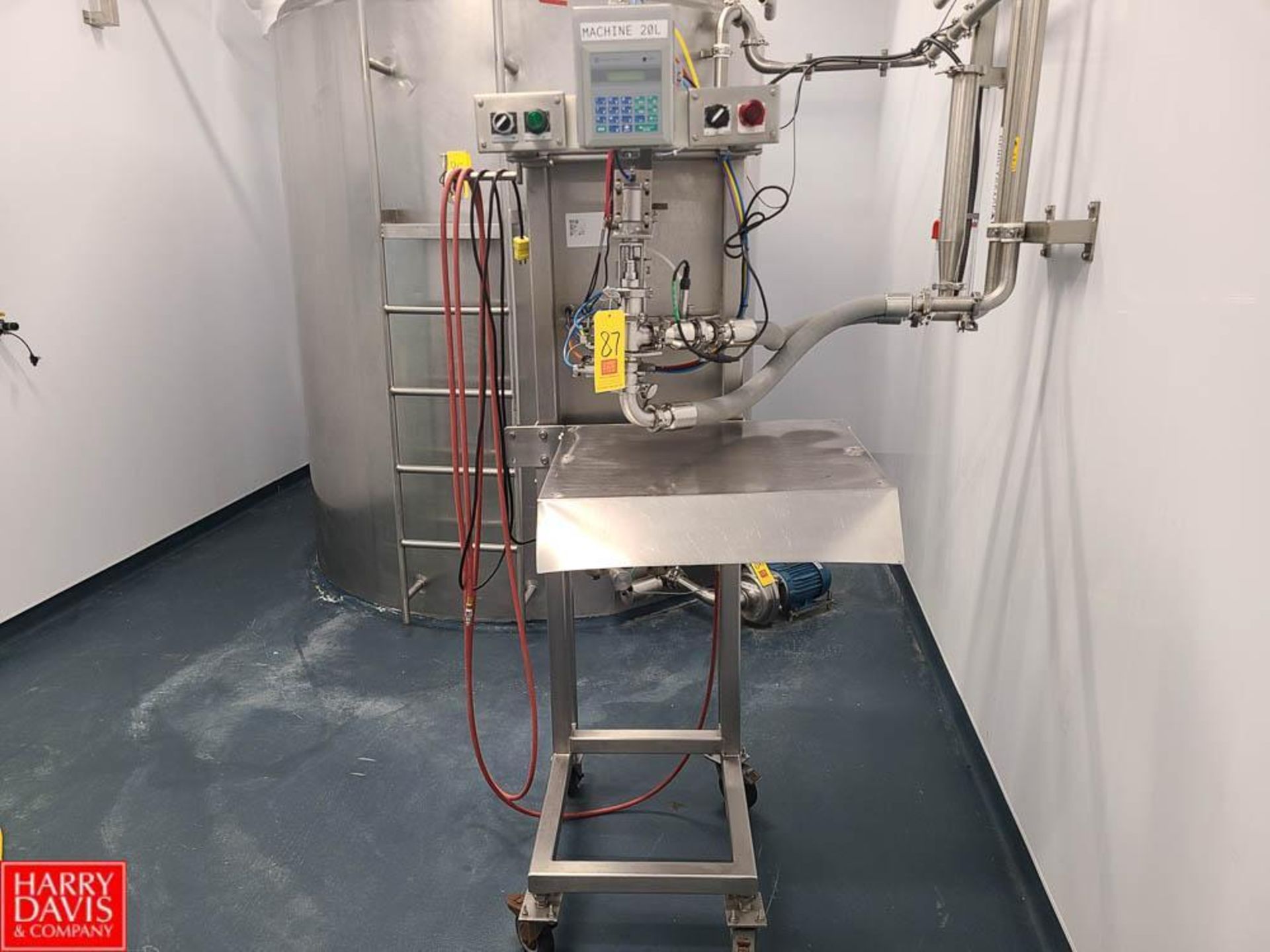 Scholle 5 Gallon (20 Liter) S/S Single Head Filler, Model: Auto-Fill 9D, S/N: 9D-223 with
