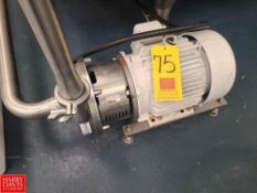 Alfa Laval Centrifugal Pump with Sterling 5 HP 3,505 RPM Motor - Rigging Fee: $100