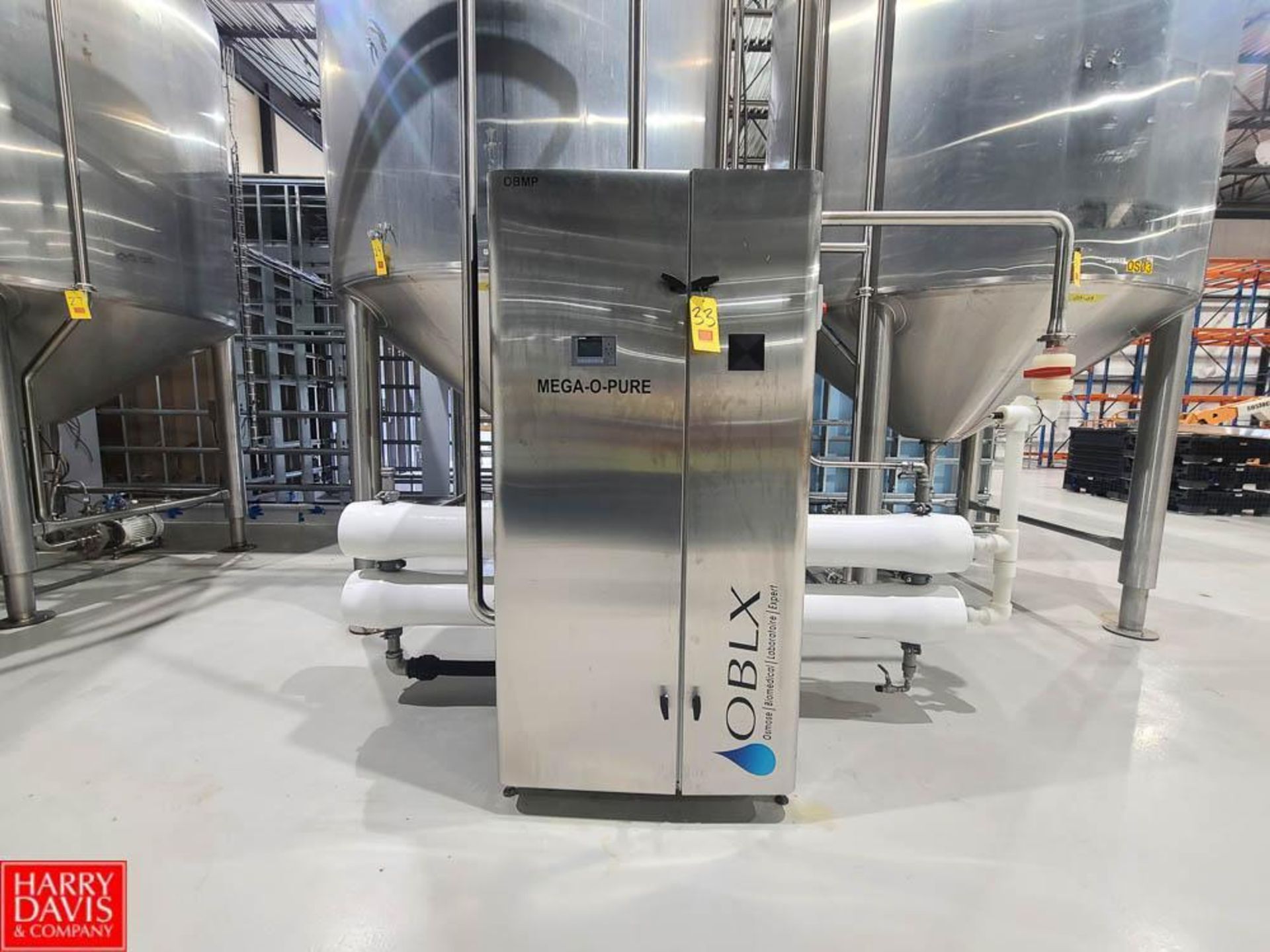 2021 OBLX 2-Tube Reverse Osmosis System, 60 LPM Model: MEGA-O-PURE with Pentair, Tubes, Pump,Siemens - Image 2 of 8