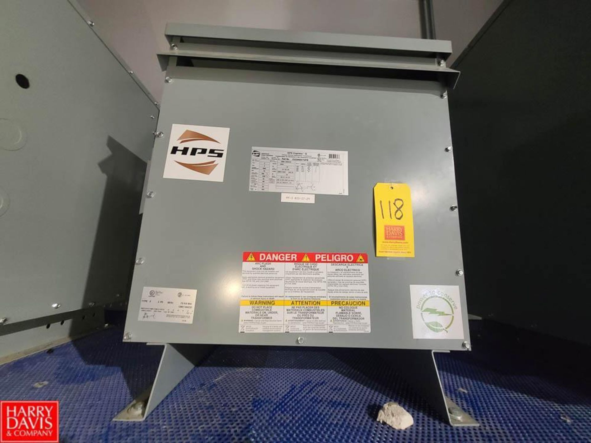 HPS 3-Phase 600V, 75 KVA Transformer - Rigging Fee: $350