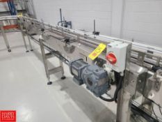 2021 Trio-Pac S/S Framed Product Conveyor, S/N: C27126T01 with Plastic Table Top Chain, 90° Turns