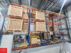 Section Pallet Racking: 42" x 8' x 18', Including: (10) Uprights, (64) Cross Beams and (128) Inserts