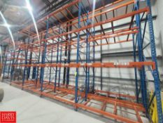 Section Pallet Racking: 42" x 8' x 18', Including: (14) Uprights, (88) Cross Beams and (176) Inserts